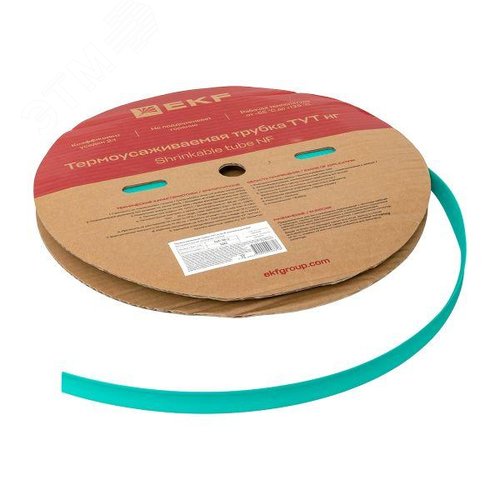 Трубка термоусаживаемая ТУТ нг 16/8 зелёная рулон PROxima 4