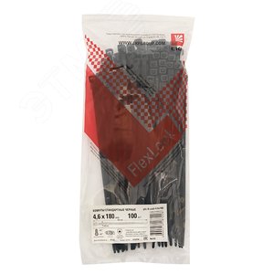 Хомут P6.6 стандартный черный 4.6x180 (100шт) FlexLock PROxima (plc-fl-ctsb-4.6x180) 2