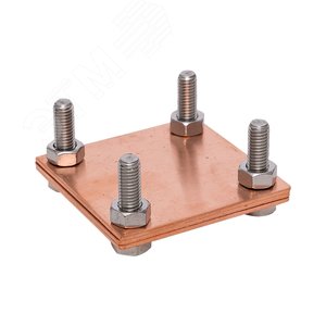 Зажим полоса 40 - полоса 40 3 пластины 70x70мм Cu PROxima 2