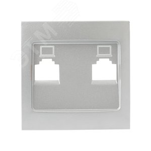 Валенсия лицевая панель розетки RJ-45 1-местная сталь 2