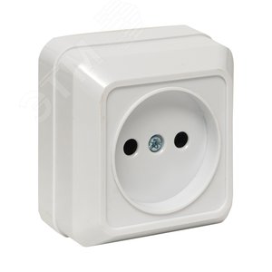 Рим Розетка 10А без заземления белая
