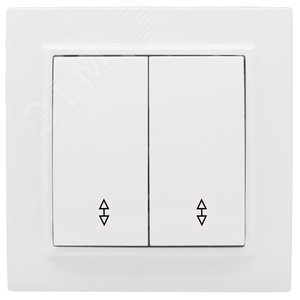 Выключатель Минск двухклавишный СП проходной 10А  белый