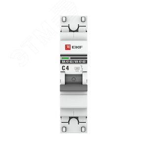 Выключатель автоматический однополюсный 4А С ВА47-63 4.5кА PROxima 3