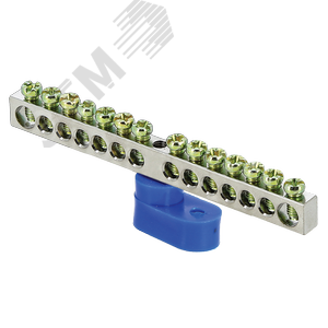 Шина нулевая N 63.14 (1 изолятор стойка) никель