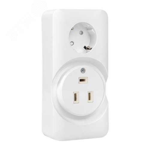 Розетка двойная (РШ/евро) 32А/16A 250В 2P+PE бел. - EKF