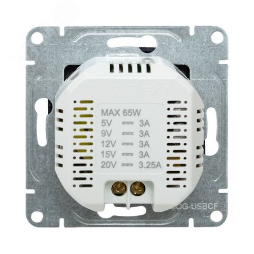 Механизм розетки USB-С  быстрая  графит Эпика EKF - фото 4
