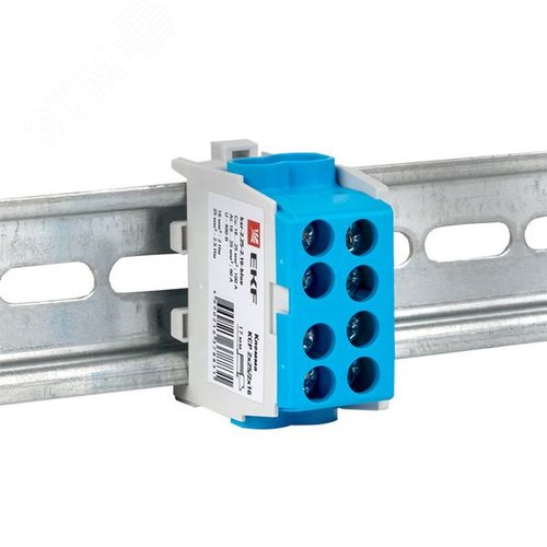 Клемма распределительная КСР с двойным винтом 2x25/2x16 синяя PROxima - фото 2