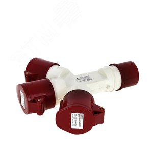 Розетка трехлучевая 1013-4h 2Р+РЕ 16А 110В IP44 (ps-1013-4h-16-110) 3