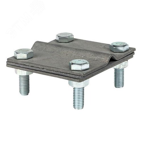 Зажим полоса 40 - прут 10 3 пластины 70x70мм Cu PROxima