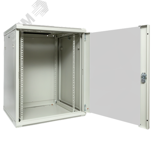 Шкаф настенный 19' TERACOM PRO 12U 600х600 мм дверь стеклянная с замком-ручкой серый - фото 3
