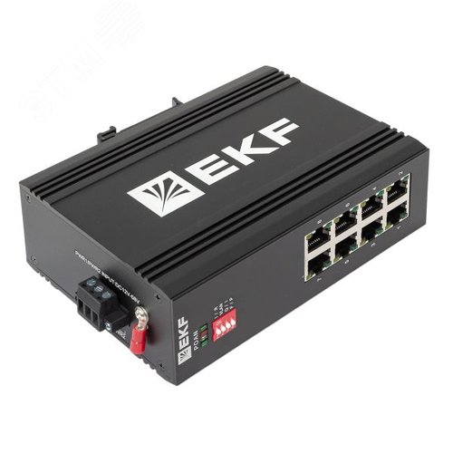 Коммутатор промышленный неуправляемый U-8GTP, 8 портов 10/100/1000Base-T(X) RJ45 c PoE, монтаж на динрейку TSX EKF - фото 7