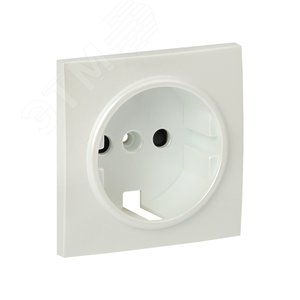 Валенсия лицевая панель розетки 1-местной с/з 16А жемчуг с защ. штор.