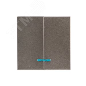 Валенсия лицевая панель выключателя 2-кл. с индикатором 10А графит