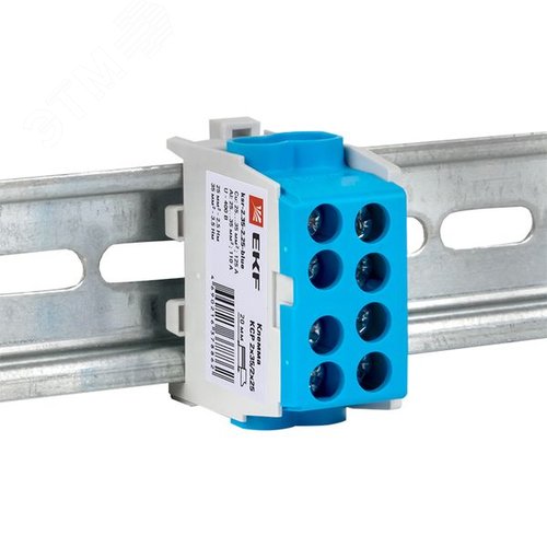 Клемма распределительная КСР с двойным винтом 2x35/2x25 синяя PROxima - фото 2
