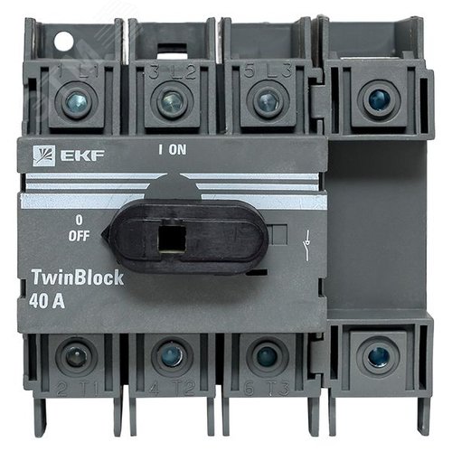 Рубильник 40A 4P c рукояткой управления для прямой установки TwinBlock - фото 3