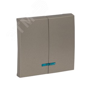 Валенсия лицевая панель выключателя 2-кл. с индикатором 10А кашемир 2