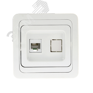 Лондон Розетка компьютерная RJ45 белая (EEK01-035-10) - EKF