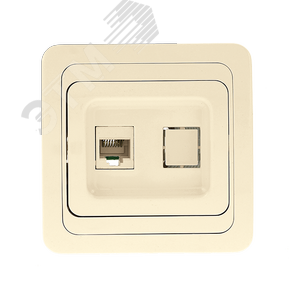 Розетка RJ-45 1-мест. беж. Лондон PROxima | EEK01-035-20 | EKF - EKF