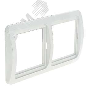 Лондон Рамка 2 поста горизонтальная белая