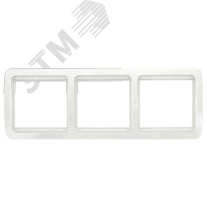 Лондон Рамка 3 поста горизонтальная белая (EEM-G-303-10)