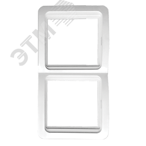 Лондон Рамка 2 поста вертикальная белая