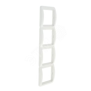 Лондон Рамка 4 поста вертикальная белая