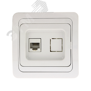 Лондон Розетка телефонная Phone белая (EET01-034-10)