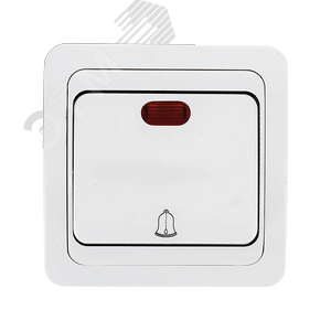 Лондон Кнопка звонка с индикатором 10А белая (EEZ10-126-10)