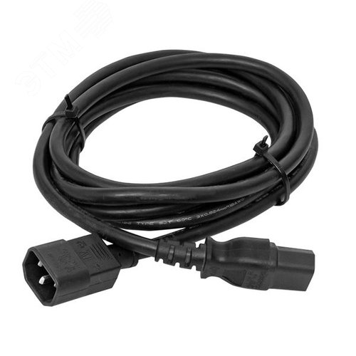 Кабель питания TERACOM для PDU IEC 60320 C13 - IEC 60320 C14 сечение 3x1.5мм2 250В 10A длина 2.0 метра - EKF