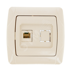 Мадрид Розетка RJ-45 1-местная бежевая EKF - EKF