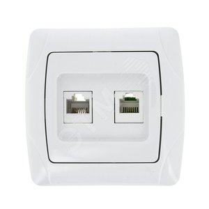 Мадрид Розетка RJ45+Phone белая - EKF
