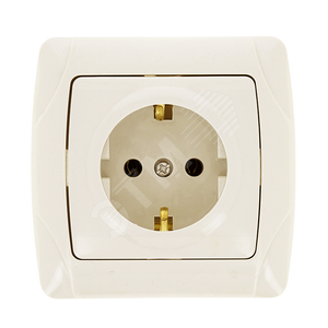 Мадрид Розетка 16А с заземлением бежевая (EIR16-028-20)