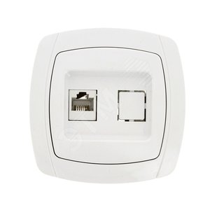 Париж Розетка RJ45 1A 120В белая - EKF
