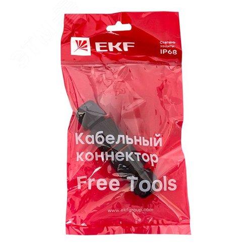 Кабельный коннектор I-образный (СМК 3PIN) IP68 FreeTools EKF PROxima - фото 3