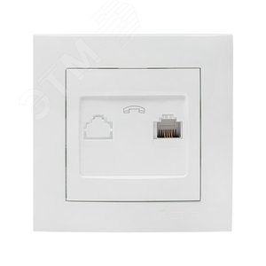 Валенсия розетка телефонная RG-11 1-местная белая