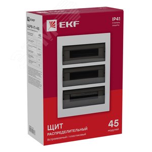 Щит распределительный встраиваемый ЩРв-П-45 IP41 пластиковый 3