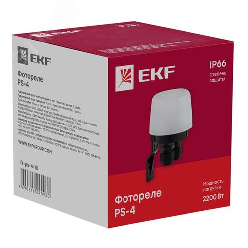 Фотореле PS-4 10А 2200Вт IP66 EKF PROxima - фото 2