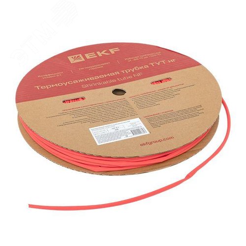 Трубка термоусаживаемая ТУТ нг 6/3 красная рулон PROxima 4