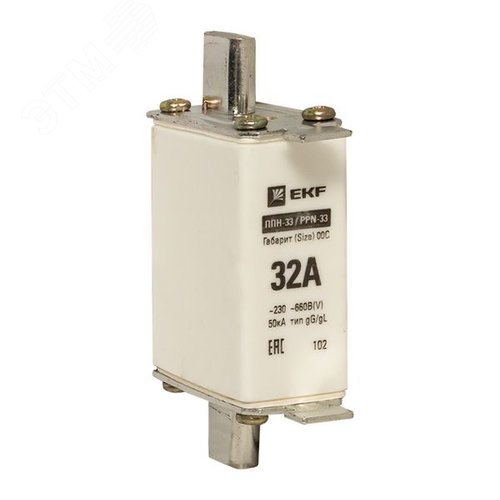 Вставка плавкая ППН-33 100/32А габарит 00С - EKF