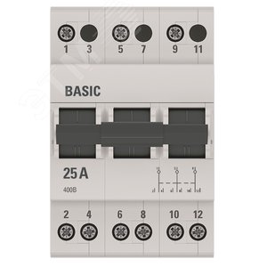 Переключатель трехпозиционный 3P 25А Basic (tps-3-25) 2