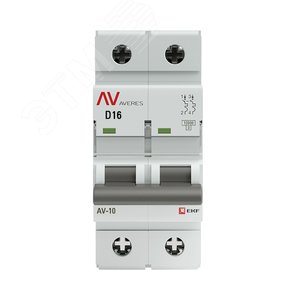 Выключатель автоматический AV-10 2P 16A (D) 10kA AVERES 2