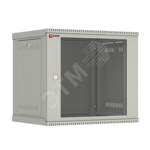 Шкаф телекоммуникационный настенный разборный 9U (600х450) дверь стекло, Astra E серия EKF PROxima (ITB9G450DE) - EKF