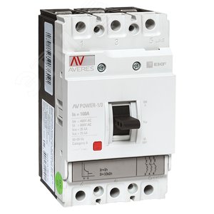 Выключатель автоматический AV POWER-1/3 160А 35кА TR (mccb-13-160-TR-av) - EKF