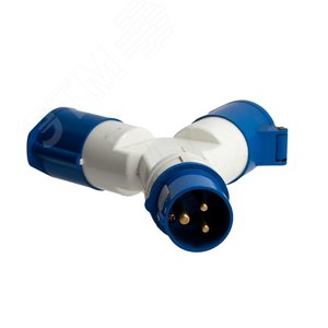 Розетка двухлучевая 1012 2Р+РЕ 16А 220В IP44 - EKF