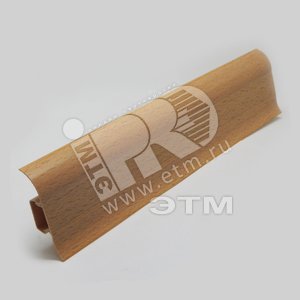Плинтус пвх с мягким краем 58мм 001 1х2.5м (40шт) - Tplast