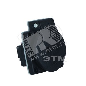 Розетка Schuko 2Р+Е 16 IP54 черная - Tplast
