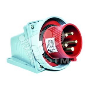 Вилка 15 3P+N+E 5x32 380-415V с замком наклонная - Tplast