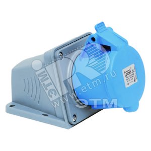 Гнездо установочное 15 2P+E 3x16 220-240V наклонное (31.20.307.0900) - Tplast