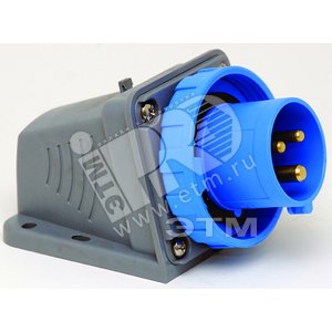 Вилка 85х95х60 2P+E 3x16 220-240V с замком в коробке (31.21.313.0900) - Tplast