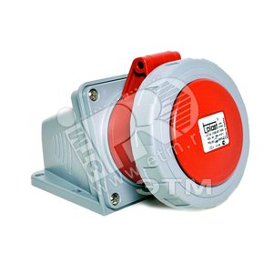 Гнездо 15 3P+E 4x32 380-415V с замком наклонное (31.27.307.1600) - Tplast